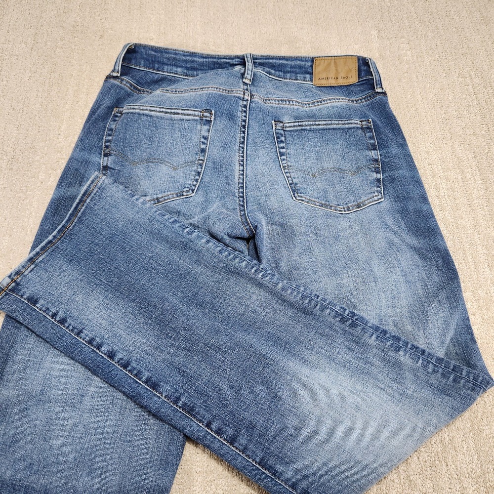 American Eagle Jeans Men 30x32 Orginal Bootcut Stretch Denim Whiskers Cowboy